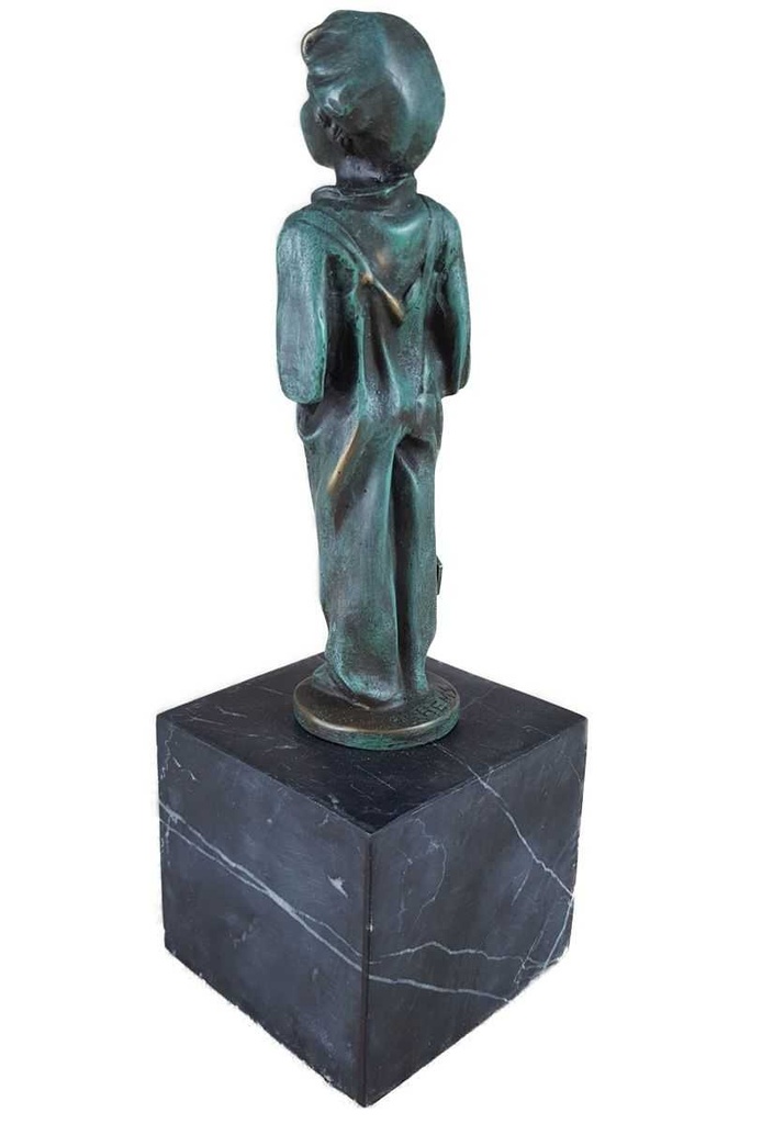[LA-46288] Bronzeskulptur Bronzefigur Bronze Patiniert Kleines Straßenkind Bild 3