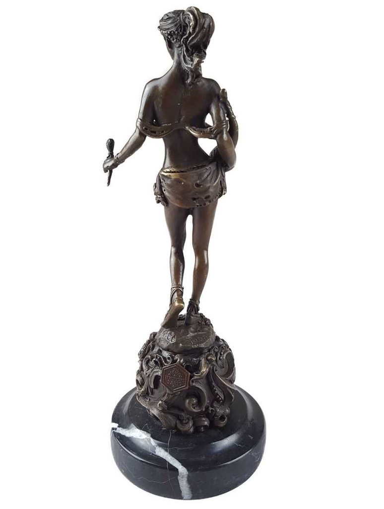 [LA-46294] Bronzeskulptur Bronzefigur Amazone Kriegerin mit Schwert Bild 6