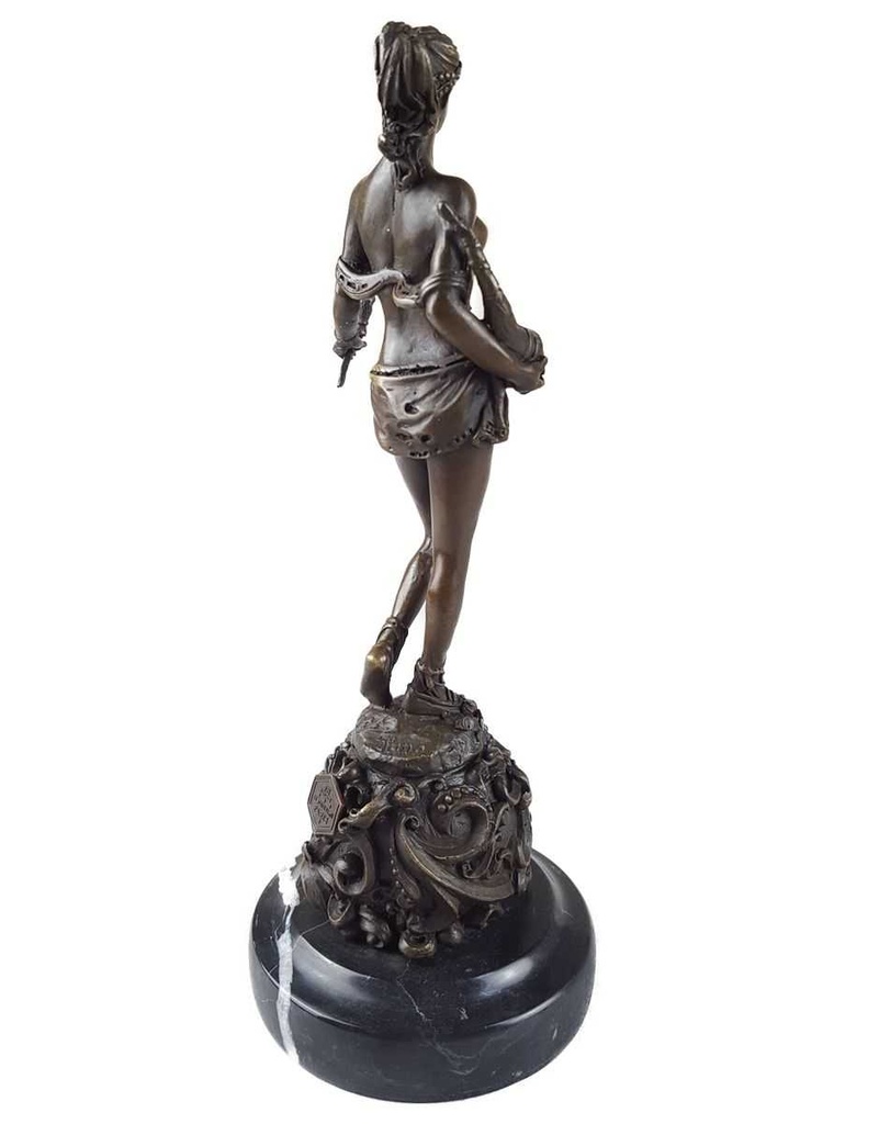 [LA-46294] Bronzeskulptur Bronzefigur Amazone Kriegerin mit Schwert Bild 7