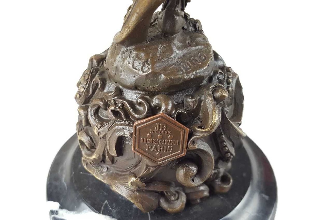 [LA-46294] Bronzeskulptur Bronzefigur Amazone Kriegerin mit Schwert Bild 13