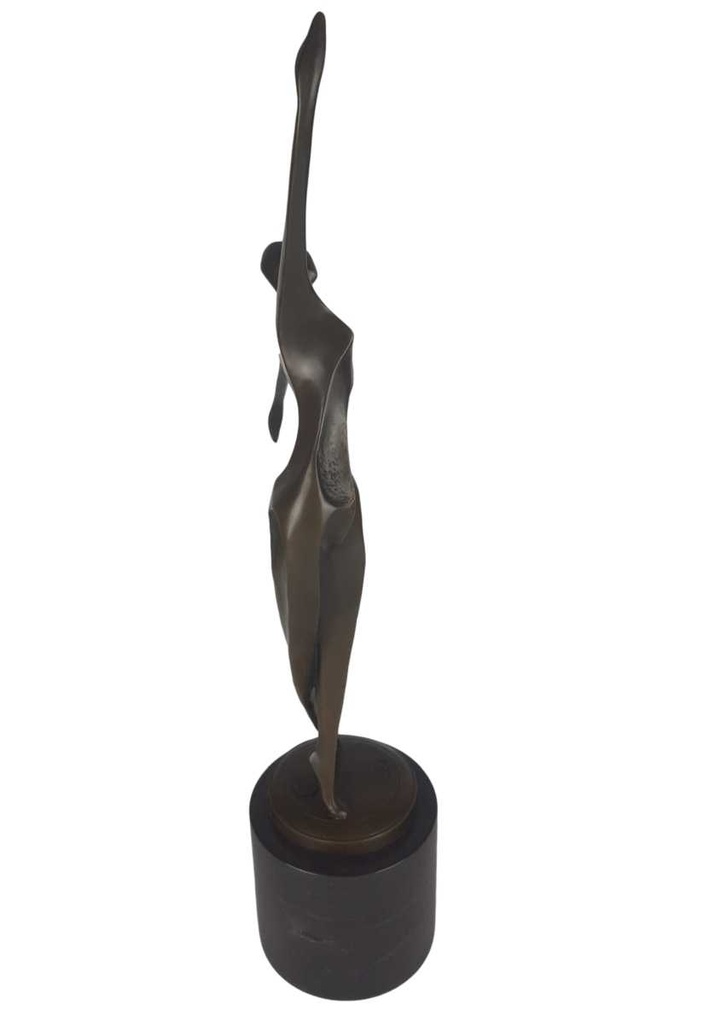 [LA-46296] Bronzeskulptur Bronzefigur Tanzende Frau Tänzerin Abstrakt-Stil Bild 3