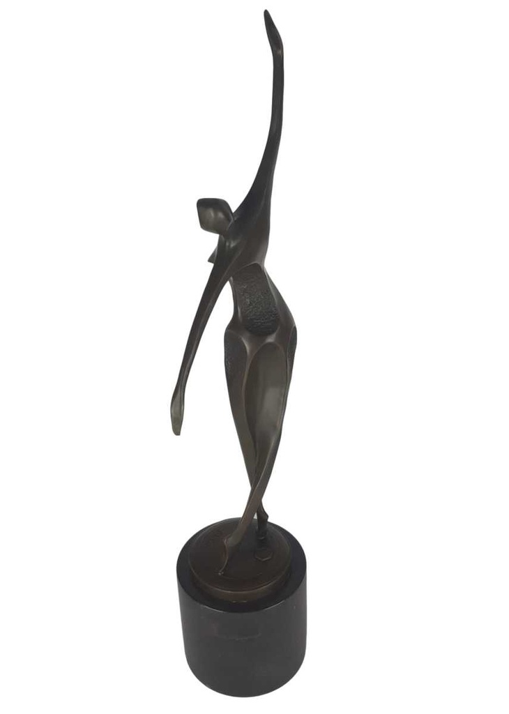 [LA-46296] Bronzeskulptur Bronzefigur Tanzende Frau Tänzerin Abstrakt-Stil Bild 6