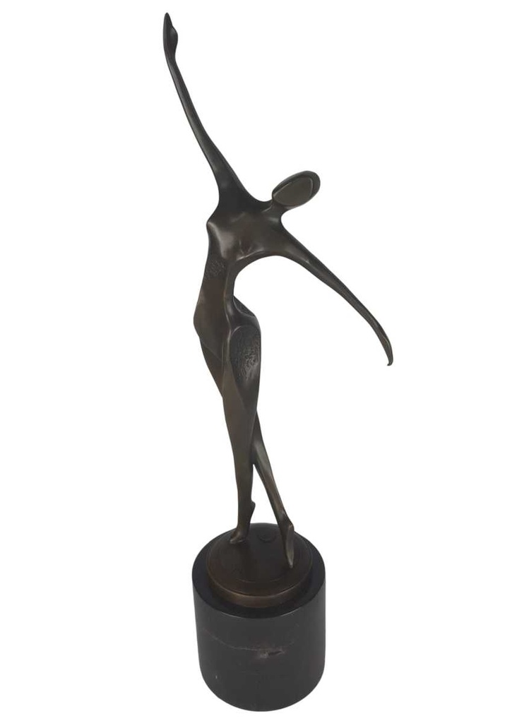 [LA-46296] Bronzeskulptur Bronzefigur Tanzende Frau Tänzerin Abstrakt-Stil Bild 8