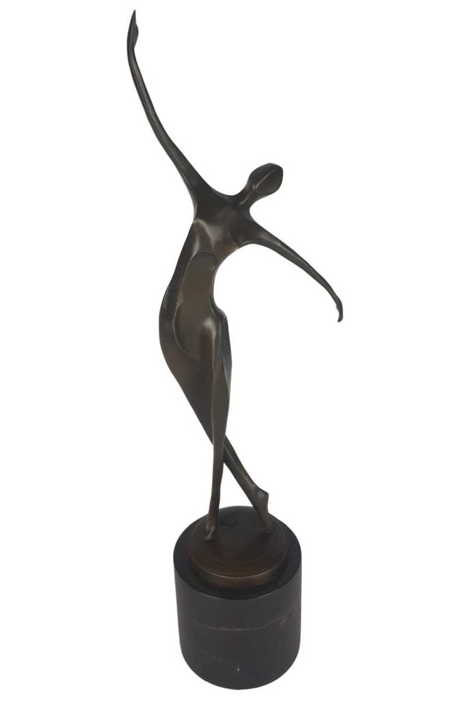[LA-46296] Bronzeskulptur Bronzefigur Tanzende Frau Tänzerin Abstrakt-Stil Bild 9
