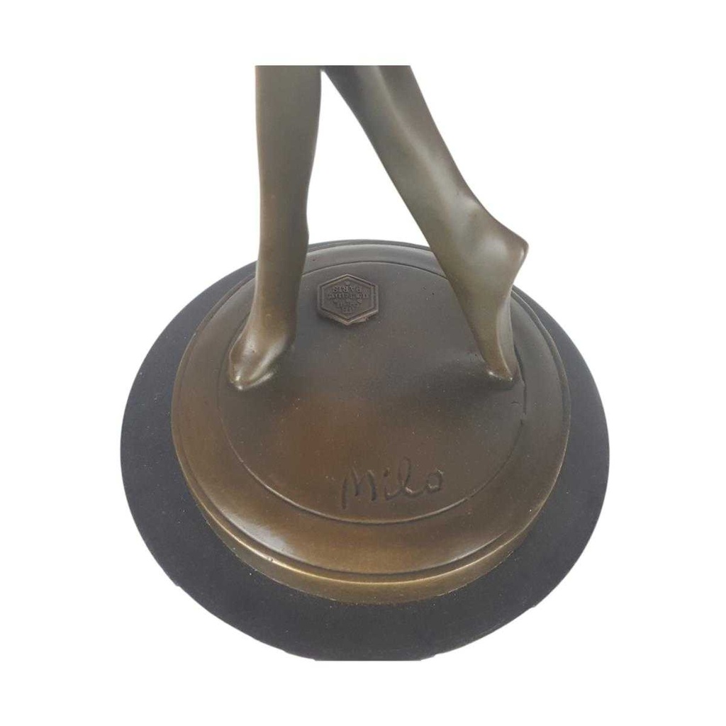 [LA-46296] Bronzeskulptur Bronzefigur Tanzende Frau Tänzerin Abstrakt-Stil Bild 10