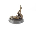 [LA-46302] Bronzeskulptur Bronzefigur Erotik Frau Art-Deco-Stil Bild 3
