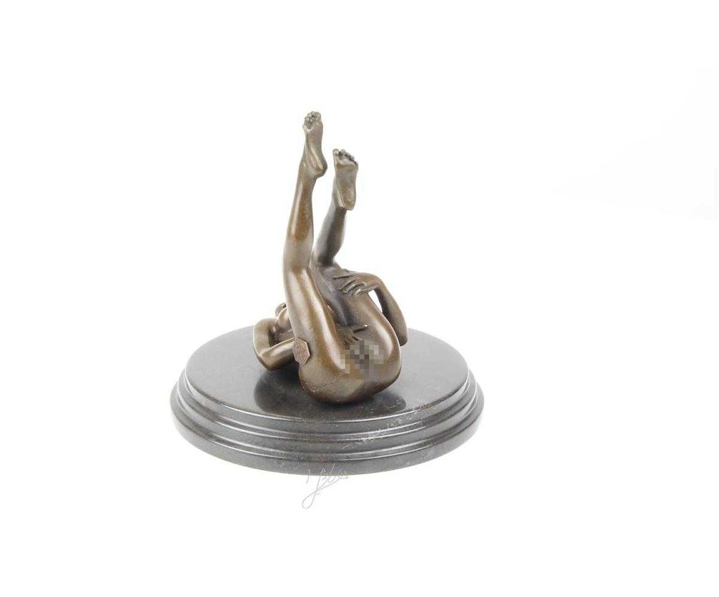 [LA-46302] Bronzeskulptur Bronzefigur Erotik Frau Art-Deco-Stil Bild 6