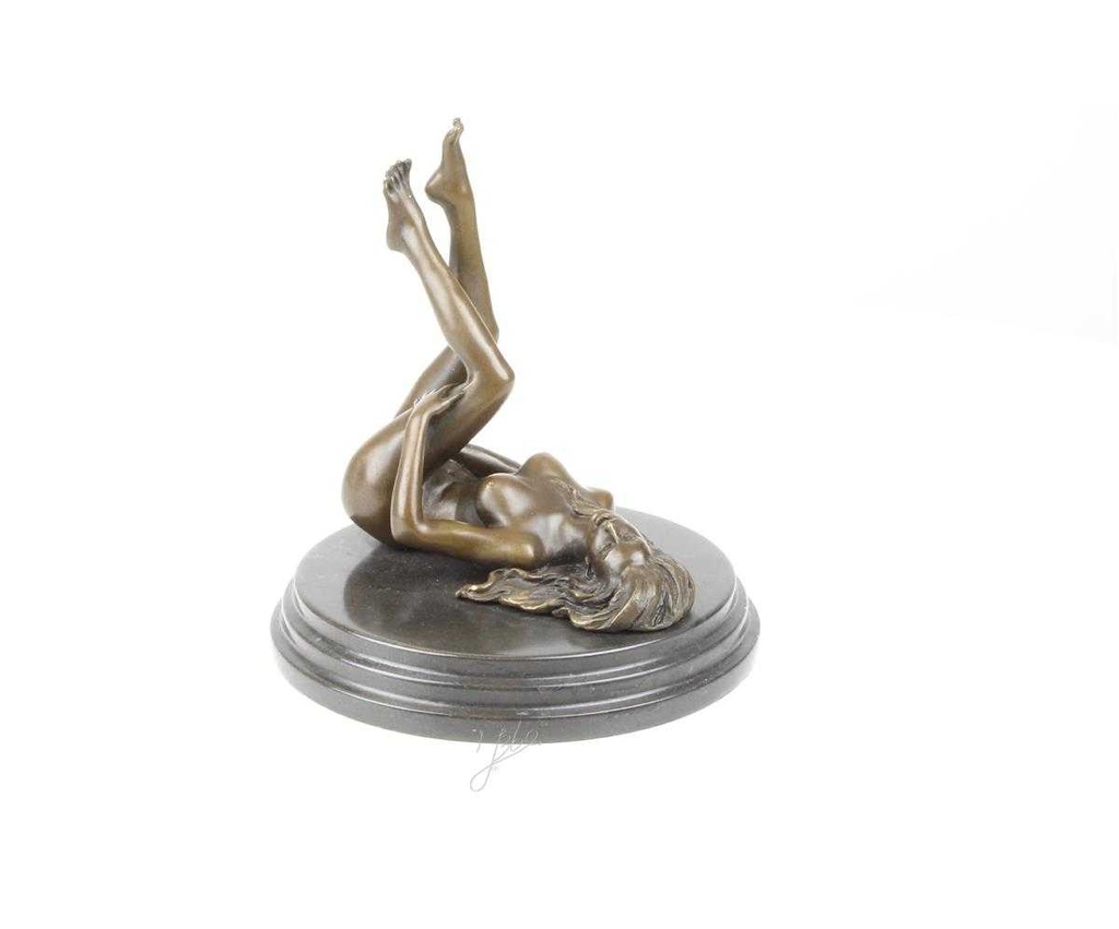 [LA-46302] Bronzeskulptur Bronzefigur Erotik Frau Art-Deco-Stil Bild 12