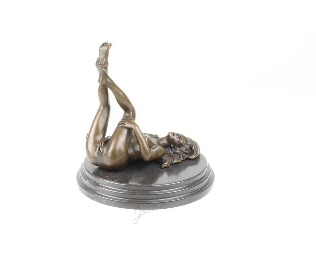 [LA-46302] Bronzeskulptur Bronzefigur Erotik Frau Art-Deco-Stil Bild 17