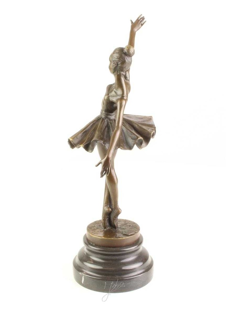 [LA-46304] Bronzeskulptur Bronzefigur Frau Tänzerin Ballerina Balletttänzerin Bild 6