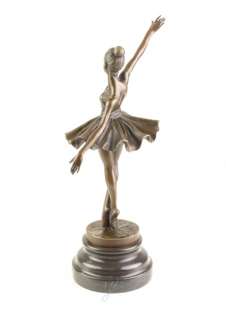 [LA-46304] Bronzeskulptur Bronzefigur Frau Tänzerin Ballerina Balletttänzerin Bild 7