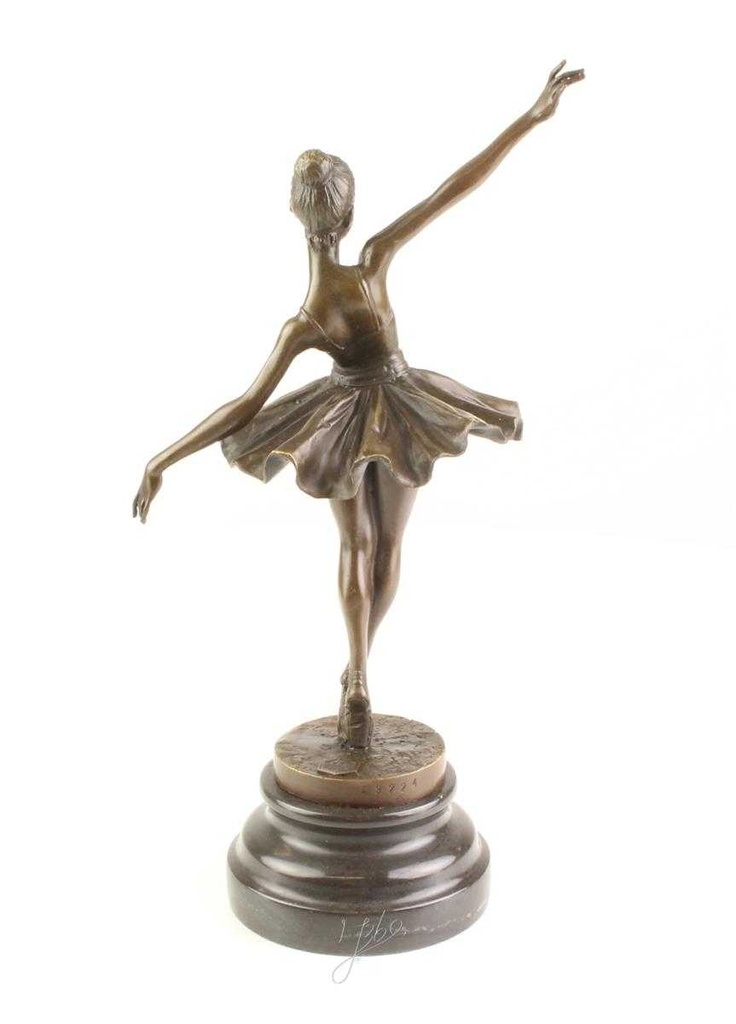 [LA-46304] Bronzeskulptur Bronzefigur Frau Tänzerin Ballerina Balletttänzerin Bild 9