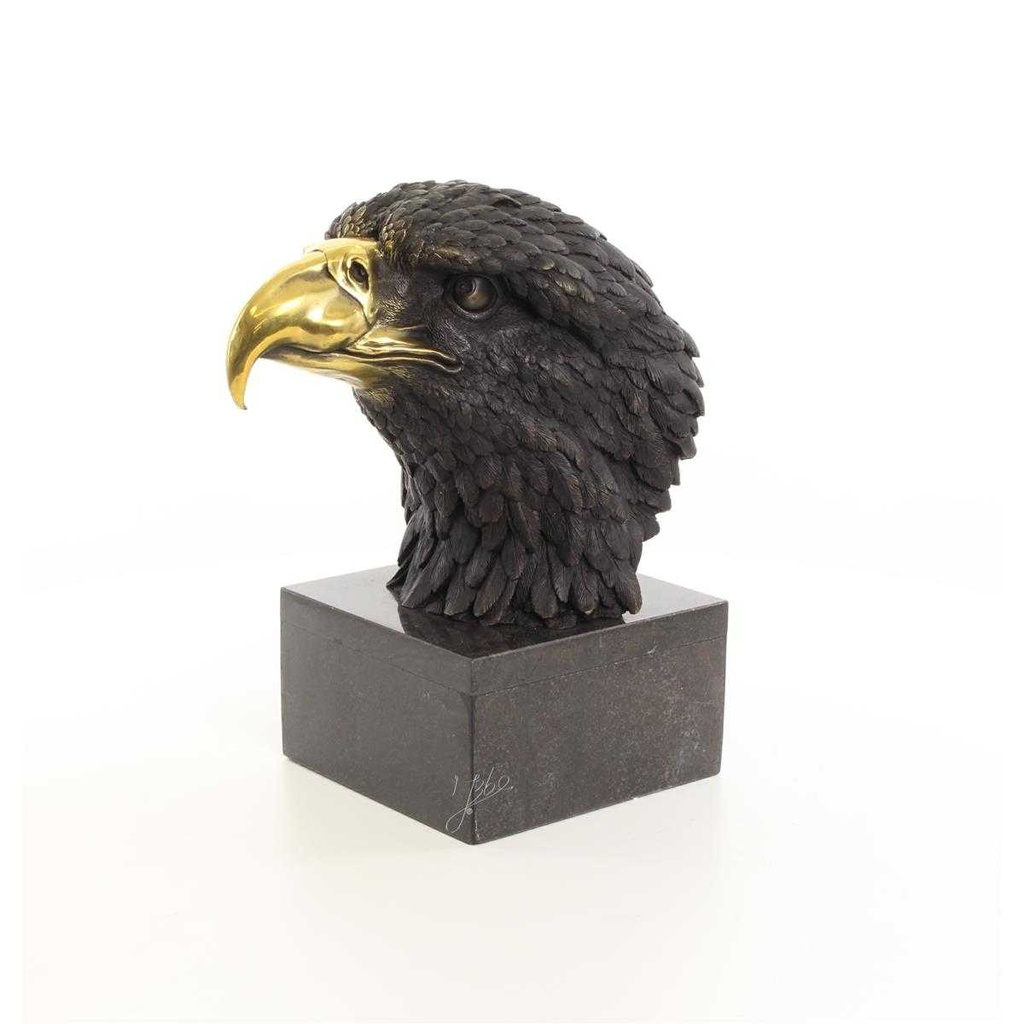 [LA-46311] Bronzeskulptur Bronzefigur groß Vogel Adlerkopf Art-Deco-Stil Bild 3