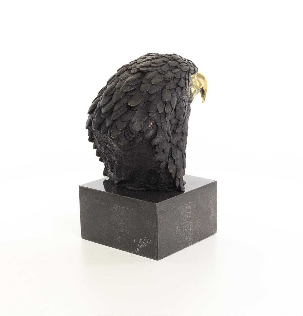 [LA-46311] Bronzeskulptur Bronzefigur groß Vogel Adlerkopf Art-Deco-Stil Bild 10
