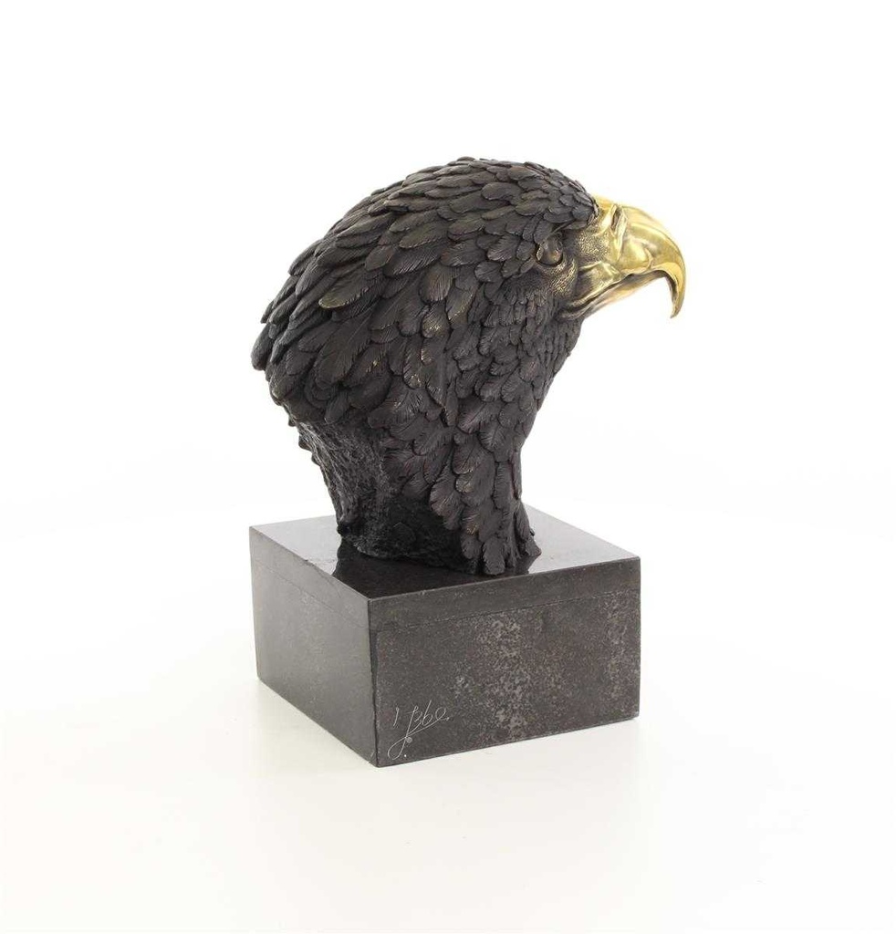 [LA-46311] Bronzeskulptur Bronzefigur groß Vogel Adlerkopf Art-Deco-Stil Bild 11