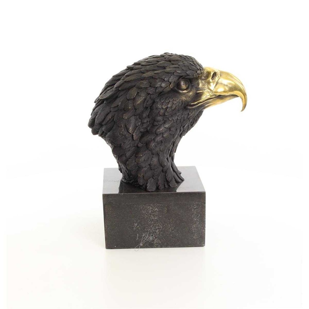 [LA-46311] Bronzeskulptur Bronzefigur groß Vogel Adlerkopf Art-Deco-Stil Bild 12