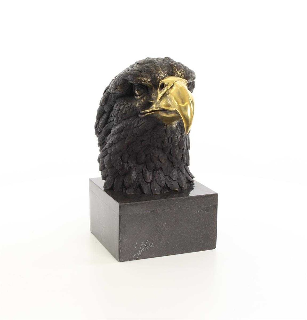 [LA-46311] Bronzeskulptur Bronzefigur groß Vogel Adlerkopf Art-Deco-Stil Bild 13