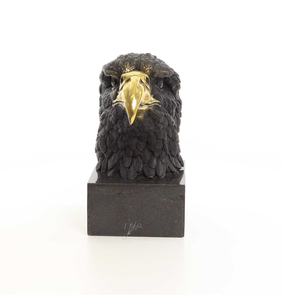 [LA-46311] Bronzeskulptur Bronzefigur groß Vogel Adlerkopf Art-Deco-Stil Bild 14