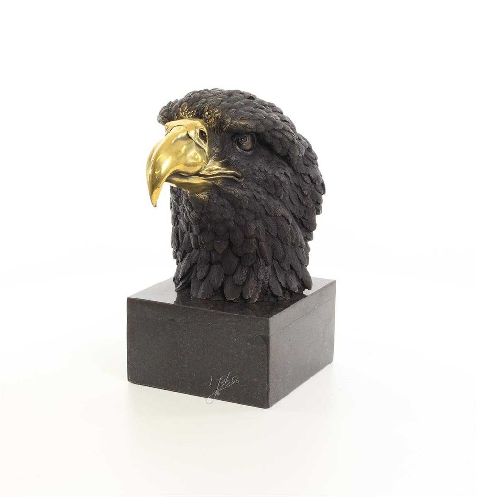 [LA-46311] Bronzeskulptur Bronzefigur groß Vogel Adlerkopf Art-Deco-Stil Bild 15