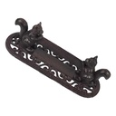 [LA-46403] Schuhkratzer Stiefelkratzer Schuhschaber Gusseisen Eichhörnchen Braun rustikal Bild 3