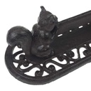 [LA-46403] Schuhkratzer Stiefelkratzer Schuhschaber Gusseisen Eichhörnchen Braun rustikal Bild 5