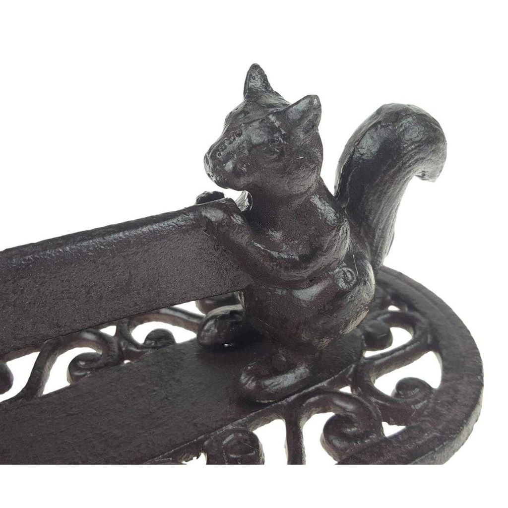 [LA-46403] Schuhkratzer Stiefelkratzer Schuhschaber Gusseisen Eichhörnchen Braun rustikal Bild 6