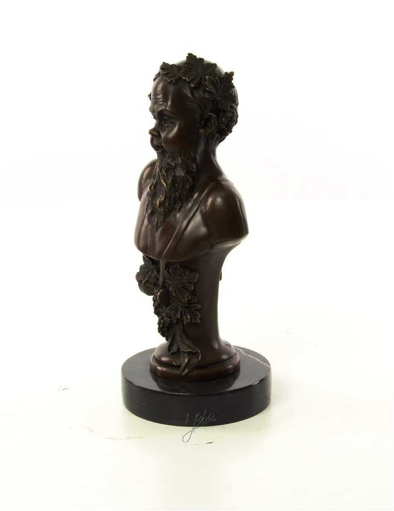 [LA-46479] Bronzeskulptur Bronzefigur Büste Bronze Bacchus Bild 4