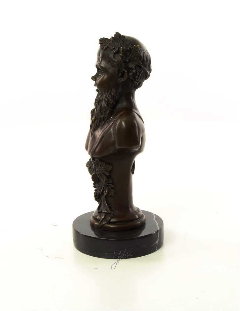 [LA-46479] Bronzeskulptur Bronzefigur Büste Bronze Bacchus Bild 5