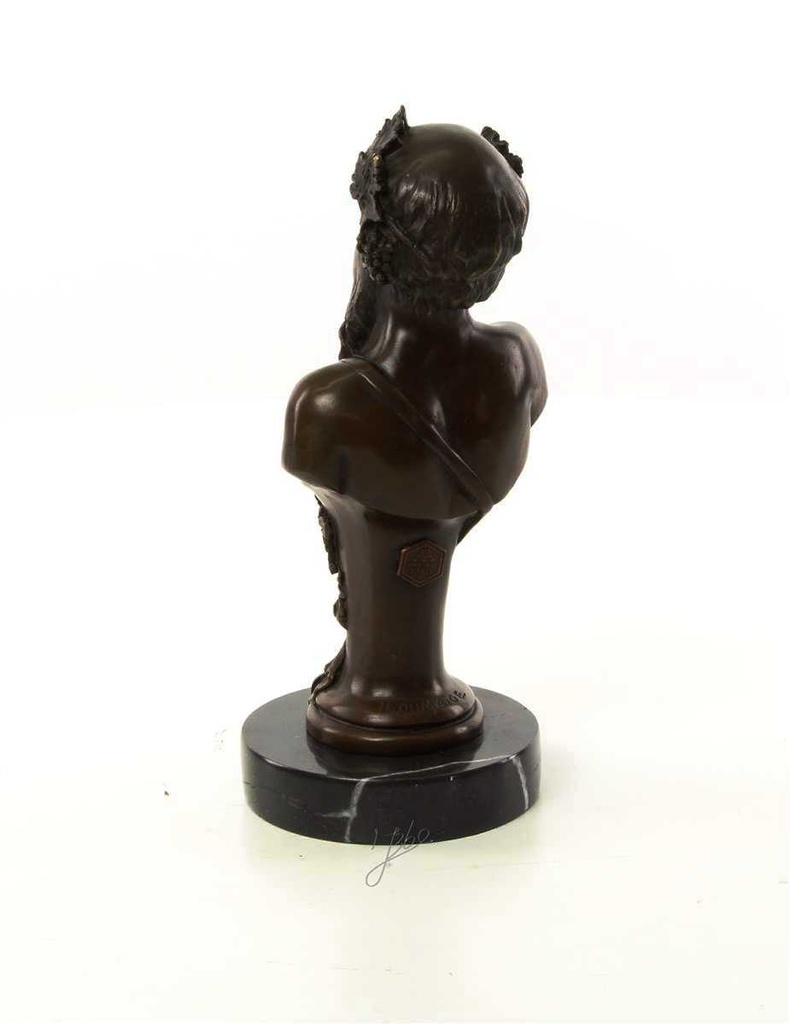 [LA-46479] Bronzeskulptur Bronzefigur Büste Bronze Bacchus Bild 8