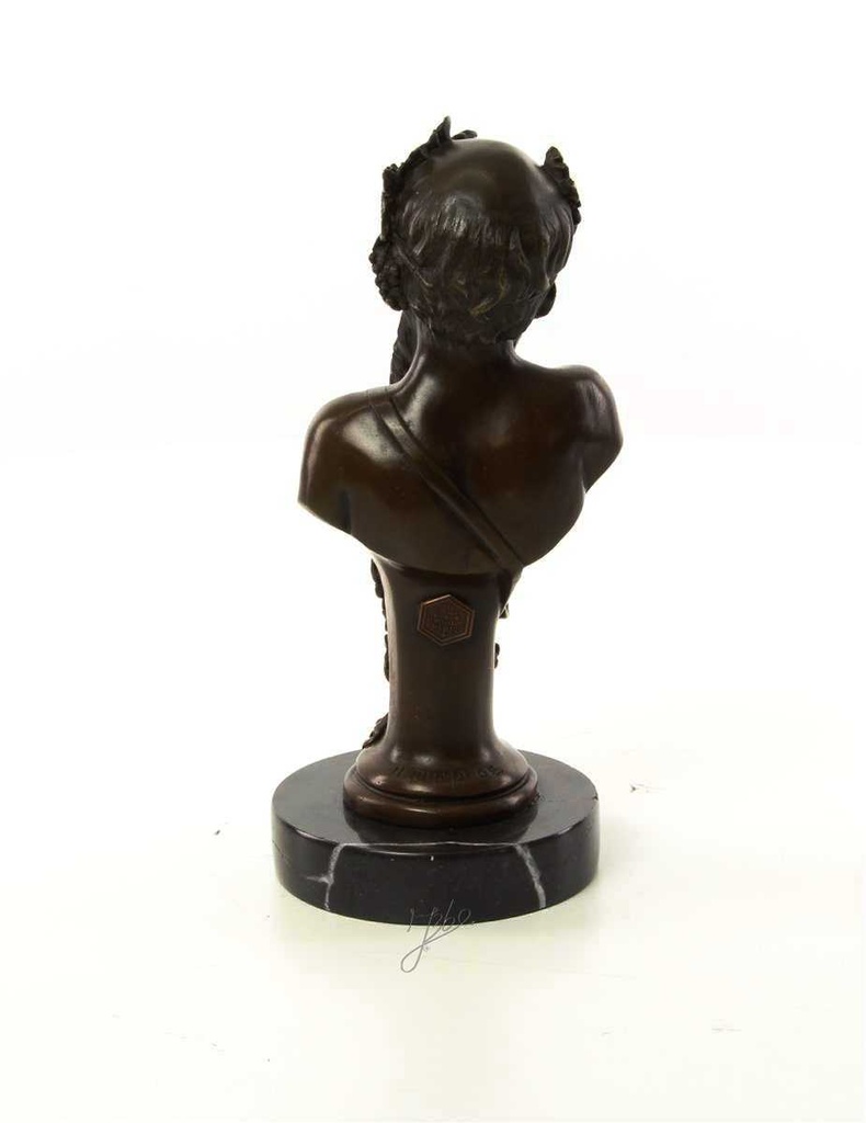 [LA-46479] Bronzeskulptur Bronzefigur Büste Bronze Bacchus Bild 9