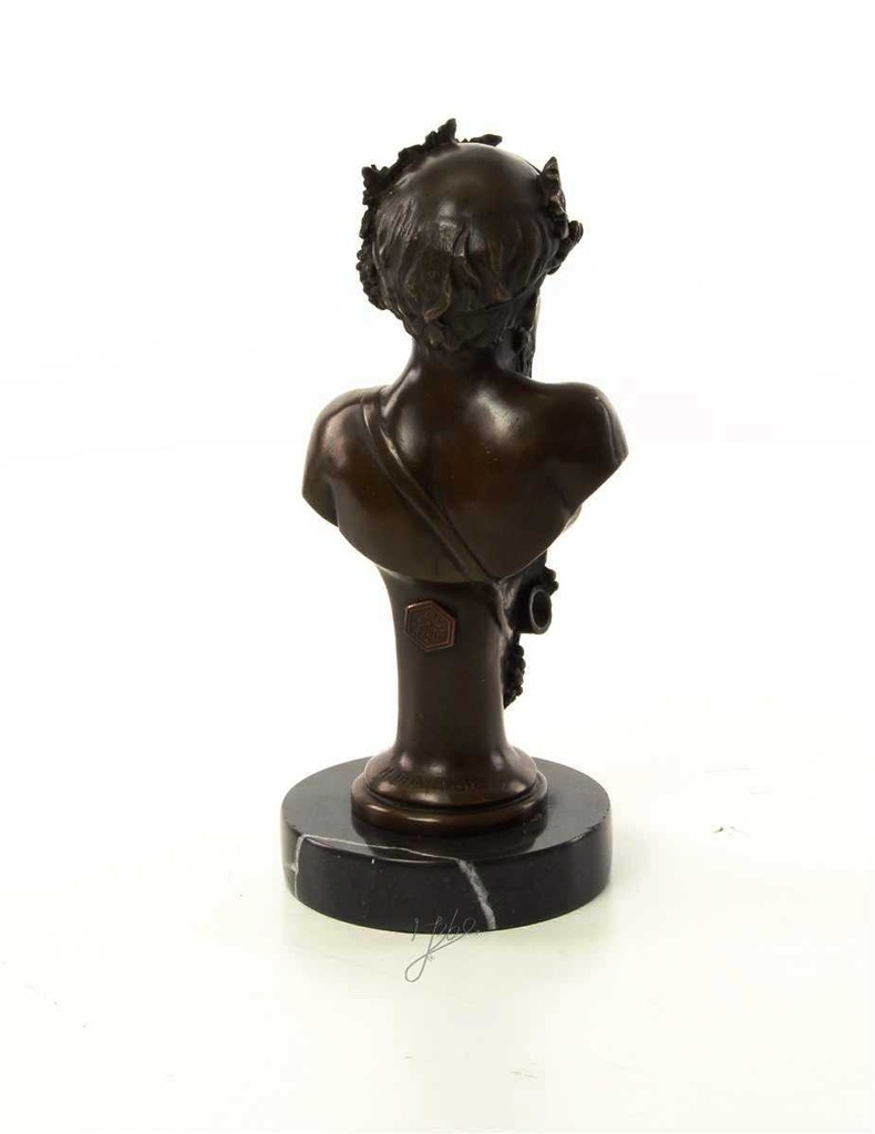 [LA-46479] Bronzeskulptur Bronzefigur Büste Bronze Bacchus Bild 10