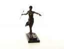[LA-46481] Bronzeskulptur Bronzefigur Frau Amazonen Kriegerin mit Speer Bild 3