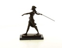 [LA-46481] Bronzeskulptur Bronzefigur Frau Amazonen Kriegerin mit Speer Bild 7