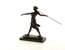 [LA-46481] Bronzeskulptur Bronzefigur Frau Amazonen Kriegerin mit Speer Bild 8