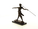 [LA-46481] Bronzeskulptur Bronzefigur Frau Amazonen Kriegerin mit Speer Bild 9
