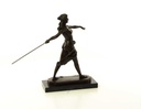 [LA-46481] Bronzeskulptur Bronzefigur Frau Amazonen Kriegerin mit Speer Bild 14