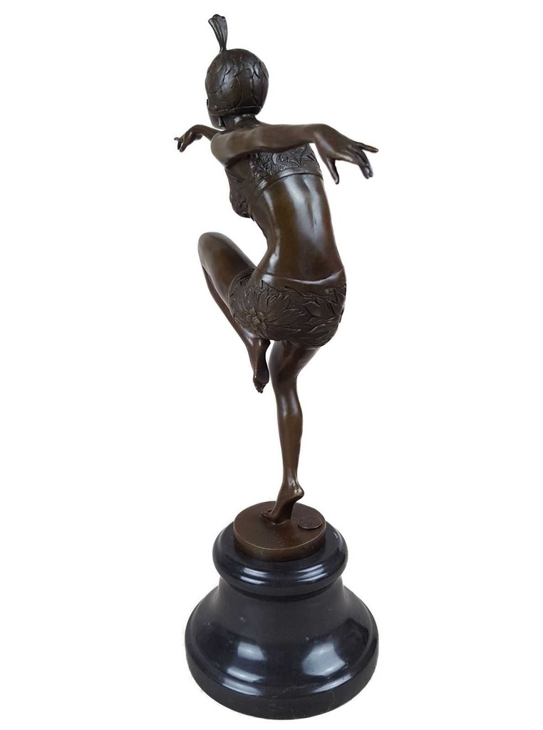 [LA-46490] Bronzeskulptur Bronzefigur Frau Tänzerin Con Brio Antik-Stil Bild 2