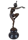 [LA-46490] Bronzeskulptur Bronzefigur Frau Tänzerin Con Brio Antik-Stil Bild 5