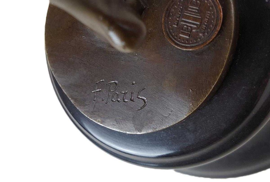 [LA-46490] Bronzeskulptur Bronzefigur Frau Tänzerin Con Brio Antik-Stil Bild 8