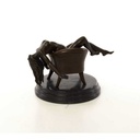 [LA-46517] Bronzeskulptur Bronzefigur Erotik Frau Liegend Im Sessel Art-Deco-Stil Bild 6