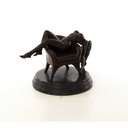 [LA-46517] Bronzeskulptur Bronzefigur Erotik Frau Liegend Im Sessel Art-Deco-Stil Bild 13
