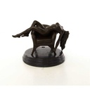 [LA-46517] Bronzeskulptur Bronzefigur Erotik Frau Liegend Im Sessel Art-Deco-Stil Bild 14