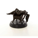[LA-46517] Bronzeskulptur Bronzefigur Erotik Frau Liegend Im Sessel Art-Deco-Stil Bild 15
