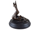 [LA-46518] Bronzeskulptur Bronzefigur Erotik Frau Liegend Auf Dem Boden Art-Deco-Stil #46518 Bild 2
