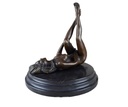 [LA-46518] Bronzeskulptur Bronzefigur Erotik Frau Liegend Auf Dem Boden Art-Deco-Stil #46518 Bild 4