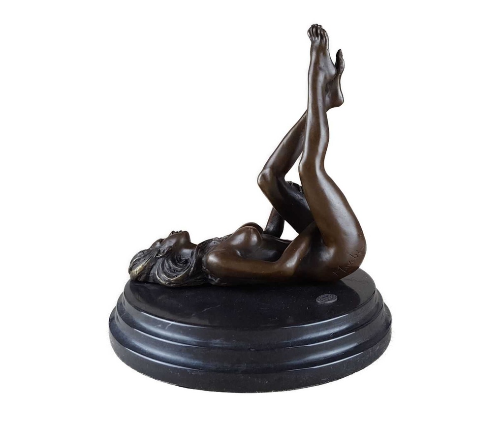 [LA-46518] Bronzeskulptur Bronzefigur Erotik Frau Liegend Auf Dem Boden Art-Deco-Stil #46518 Bild 5