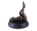 [LA-46518] Bronzeskulptur Bronzefigur Erotik Frau Liegend Auf Dem Boden Art-Deco-Stil #46518 Bild 5