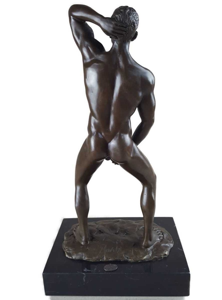 [LA-46520] Bronzeskulptur Bronzefigur Erotik Mann Nackt Akt Bild 5
