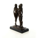 [LA-46521] Bronzeskulptur Bronzefigur Erotik Frauen Drei Grazien Antik-Stil Bild 4