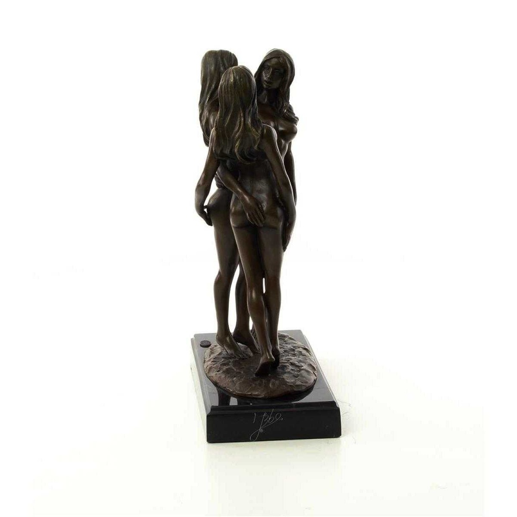 [LA-46521] Bronzeskulptur Bronzefigur Erotik Frauen Drei Grazien Antik-Stil Bild 13